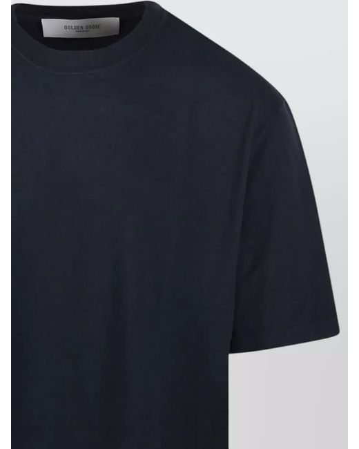Golden Goose Deluxe Brand Blue Relaxed-Fit Cotton Logo T-Shirt for men