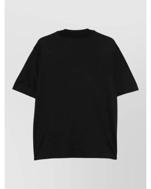 Emporio Armani Black Cotton Logo T Shirt Short Sleeves for men