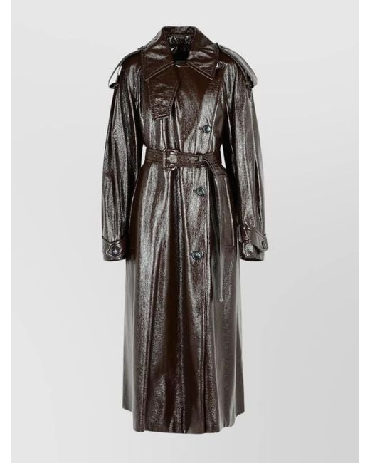 Sportmax Multicolor Cotton Long Trench Coat