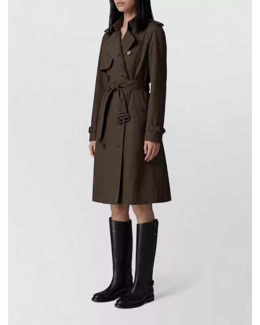 Burberry Multicolor Long Cotton Gabardine Trench Coat