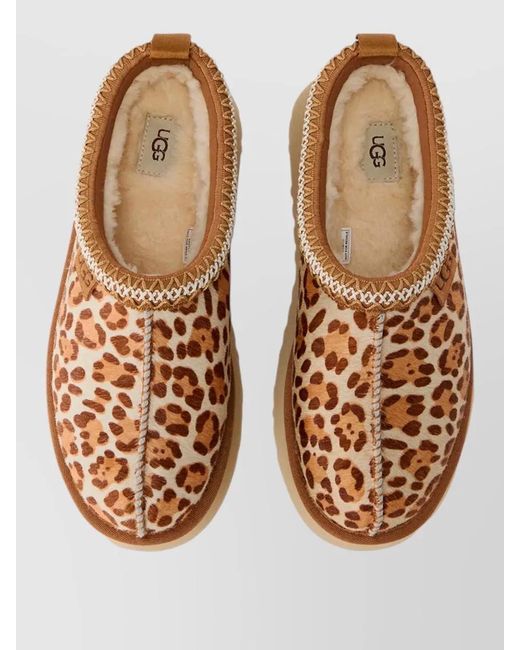 Ugg Multicolor Cow Hair Platform Mules