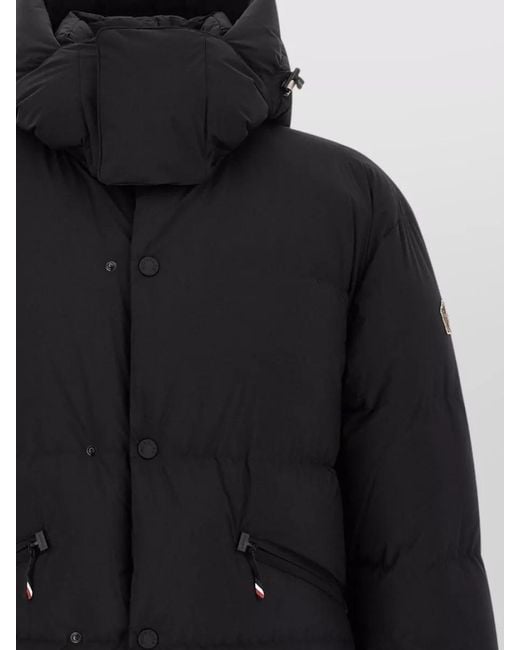 Moncler Black Nylon Hooded Padded Ski Jacket for men