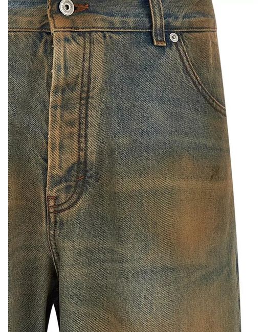 Jacquemus Green De Nimes Berger Straight Leg Jeans for men