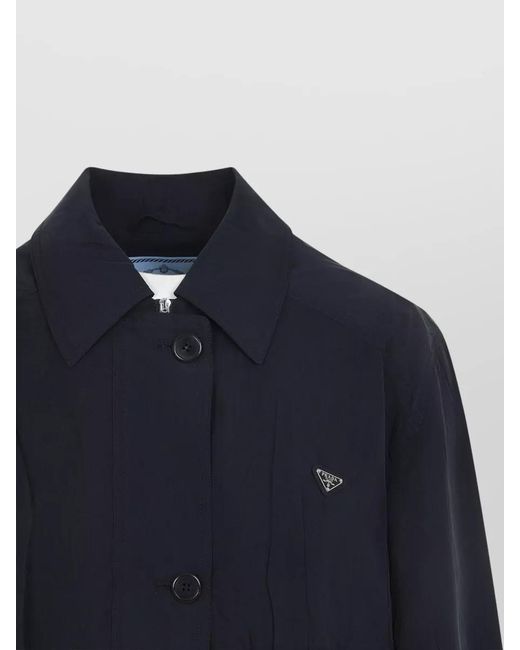 Prada Blue Silk Fitted Jacket