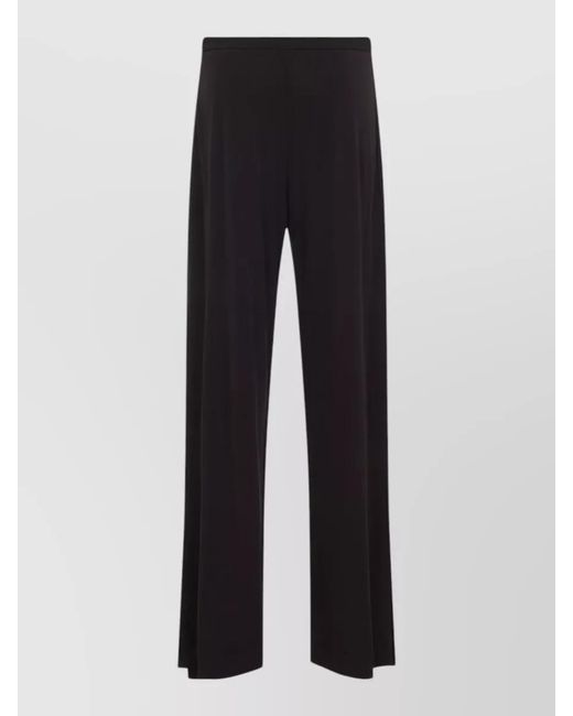 Alberta Ferretti Black High Waist Trousers Wide Leg Cut