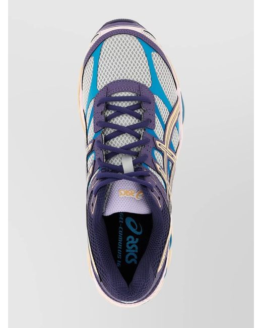 Asics Blue Leather Low-Top Sneakers