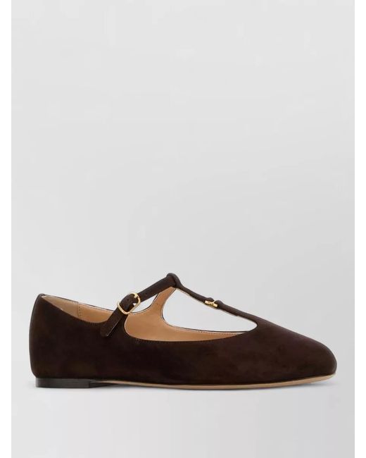 Chloé Brown Leather Marcie Ballerina Shoes