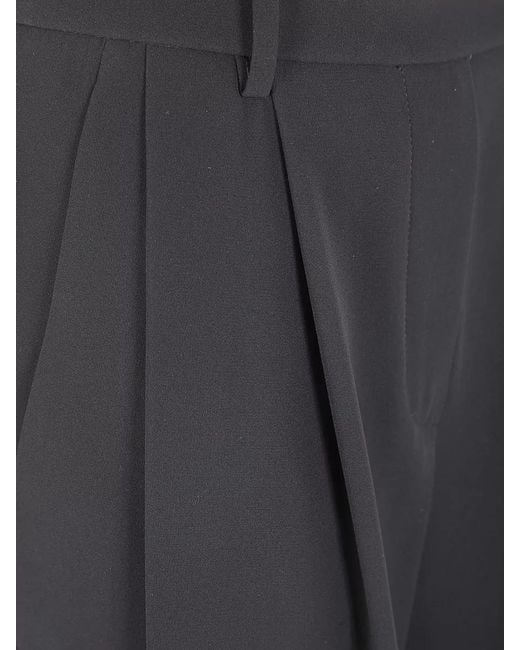 Giorgio Armani Gray Silk Wide-Leg Trousers