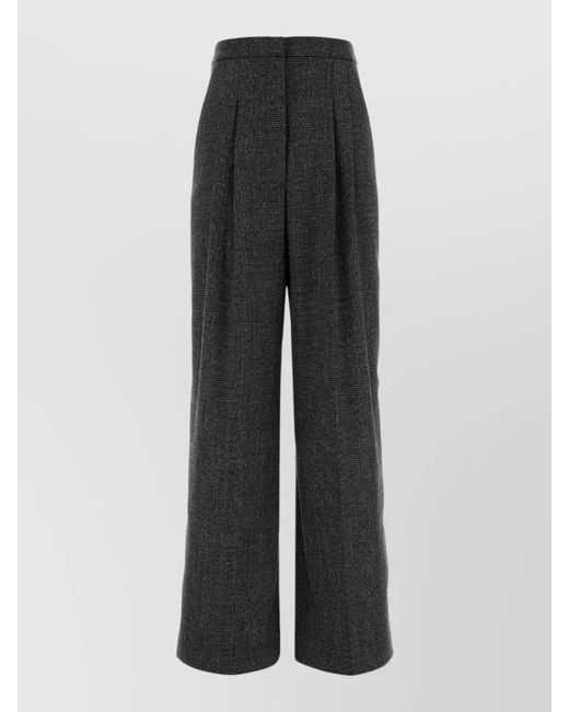 PT Torino Multicolor Embroidered Wool Wide-Leg Trousers