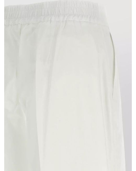 P.A.R.O.S.H. White Cannes Wide Leg Tailored Pants