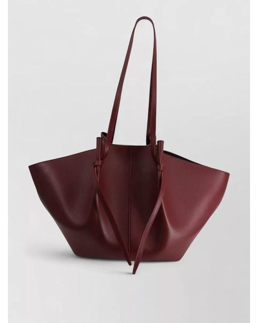 Yuzefi Purple Tote Bag Hand Design Knotted Handles Straps