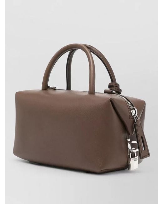 Max Mara Brown Leather Holdalls Clutch Bag