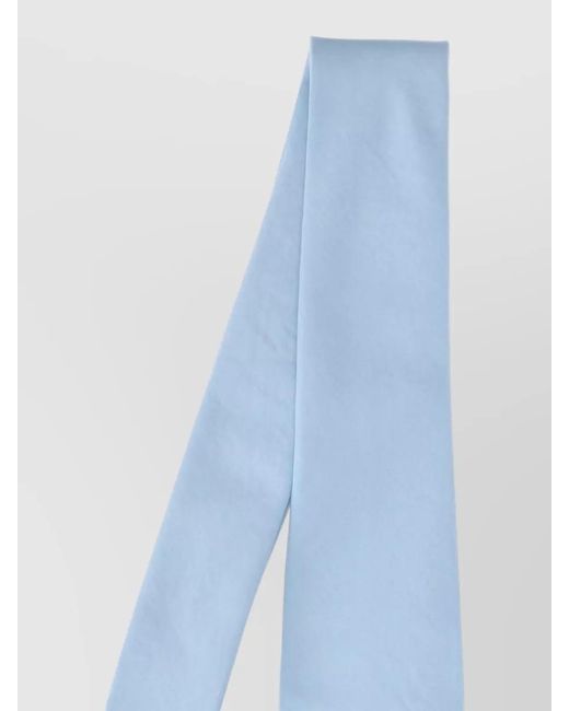 Auralee Blue Slim Neck Tie Pointed Tip Design for men