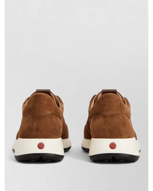 Tod's Brown Suede Low-Top Sneakers for men