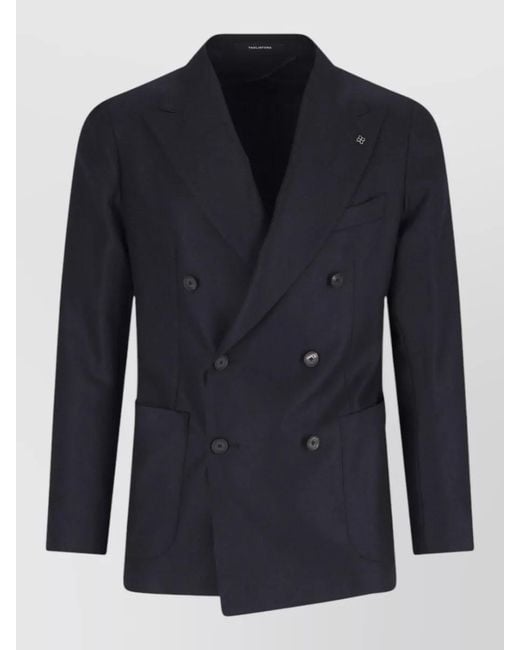 Tagliatore Blue Wool Cashmere Blazer for men