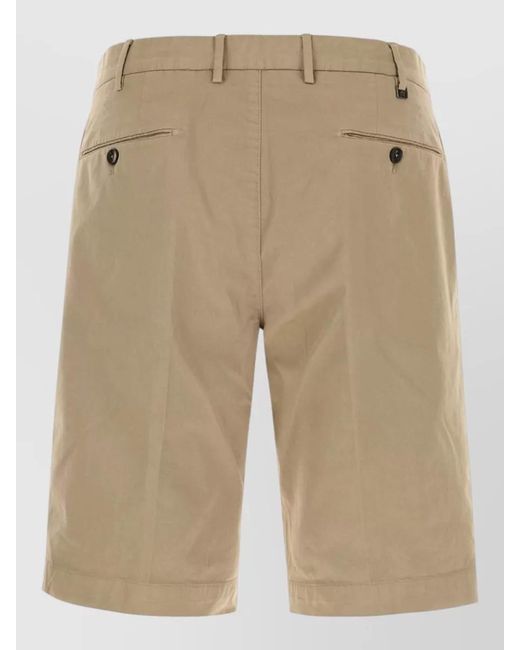 PT Torino Natural Stretch Cotton Bermuda Shorts Belt Loops for men