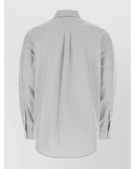 Bottega Veneta Gray Cotton Regular-Fit Shirt for men