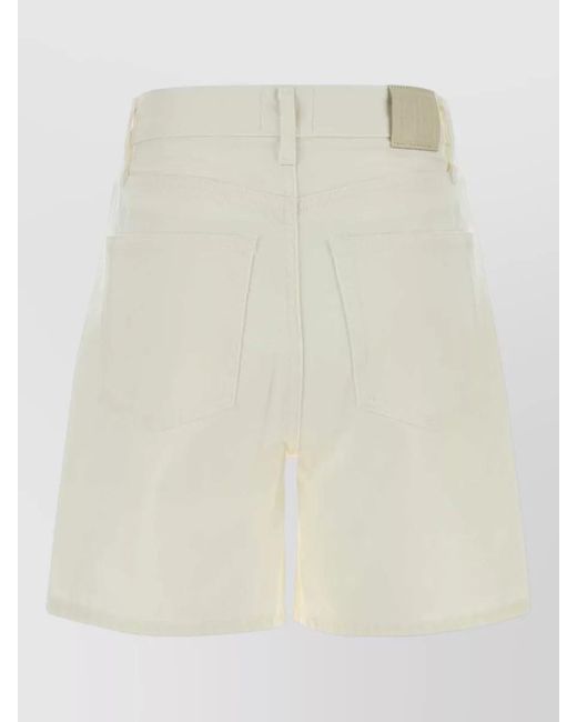 Anine Bing White Denim Knee-Length Shorts