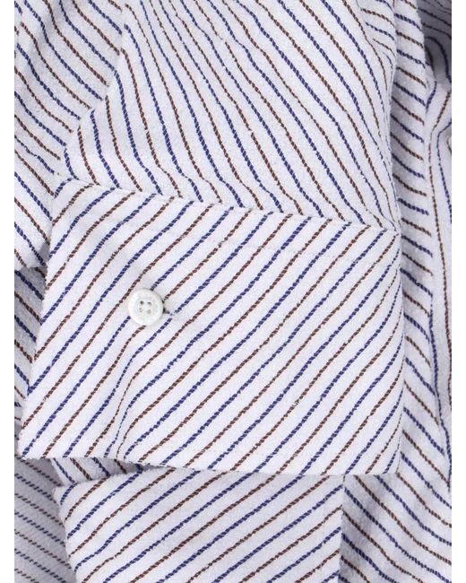 Vivienne Westwood Blue Long Sleeve Striped Casual Top Design