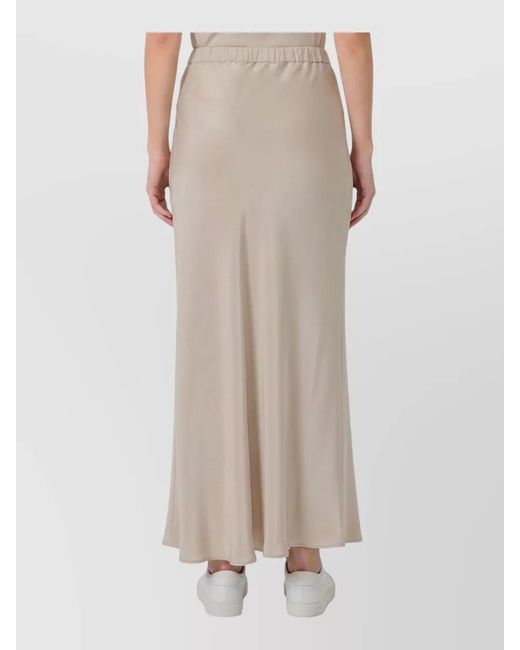 Max Mara Multicolor Long Silk Skirt Elasticated Waist