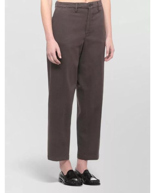 Briglia 1949 Gray Straight Leg Cotton Blend Pants Belt Loops