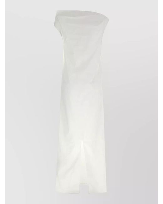 ARMARIUM White Off Shoulder Maxi Dress Back Slit