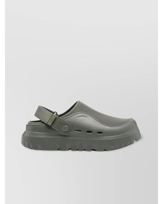 Ugg Gray Adjustable Strap Chunky Sole Clogs for men