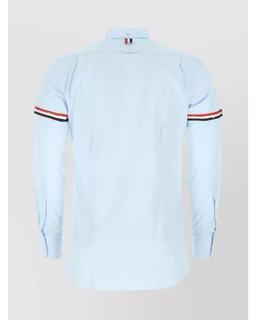 Thom Browne Blue Cotton Button-Down Shirt for men