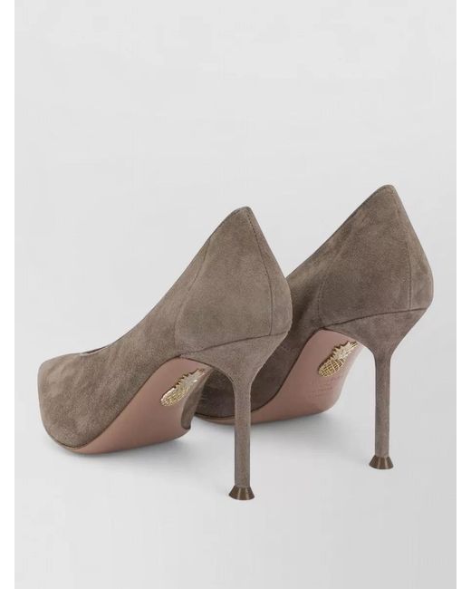Aquazzura Brown Leather Sole Pointed Toe Stiletto Pumps