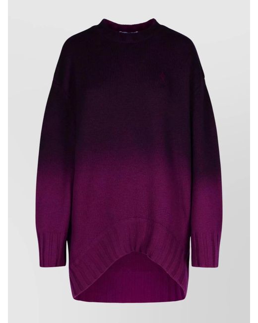 The Attico Purple Oversized Wool Cashmere Jumper