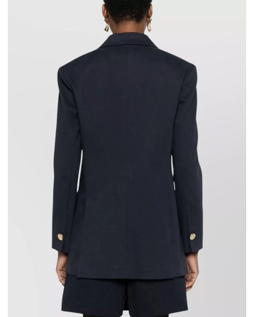 P.A.R.O.S.H. Blue Textured Double-Breasted Blazer
