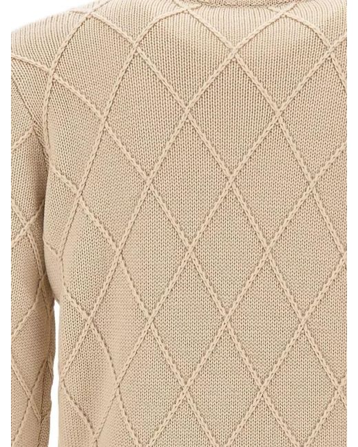 Filippo De Laurentis Natural Crew Neck Jumper for men