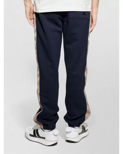 Burberry Blue Cotton Slim-Fit Track Pants for men