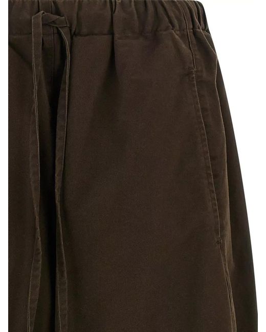 Entire studios Multicolor Cotton Loose Barrel-Leg Knee-Length Shorts