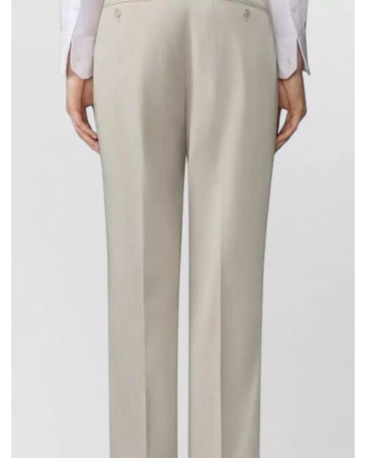Thom Browne White Relaxed Cotton Suiting Trousers Gg Tape