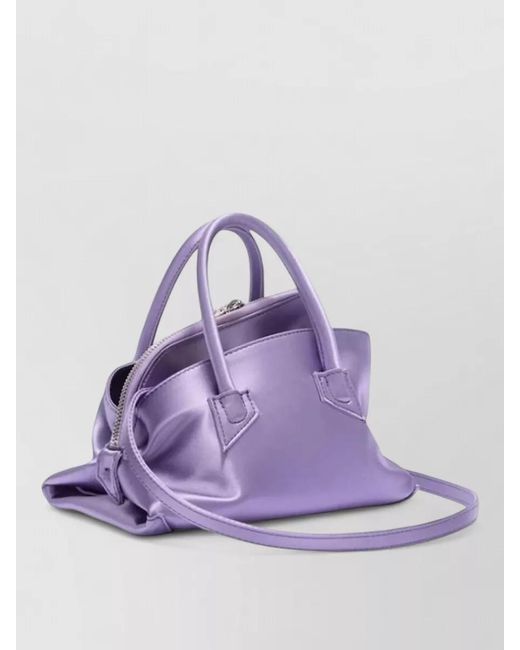 The Attico Purple La Passeggiata Mini Top Handle Bag