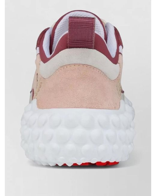 Christian Louboutin Pink Mara Flat Sneakers Rear Pull Tab Contrast Panels