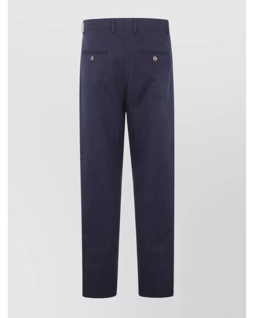 Brunello Cucinelli Blue Tailored Chino Trousers for men