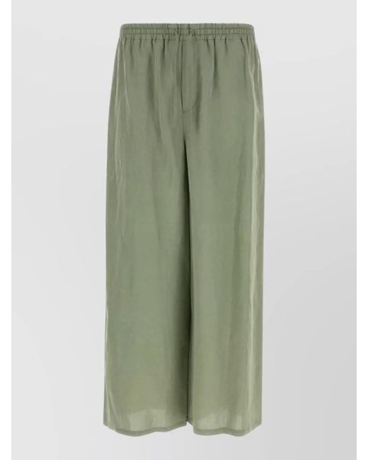 Loewe Green Viscose Blend Wide Leg Shorts Ibiza for men