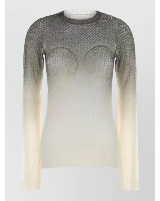 Maison Margiela Gray Wool-Blend Sweater