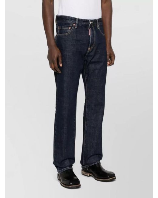 DSquared² Blue Straight-Leg Jeans for men