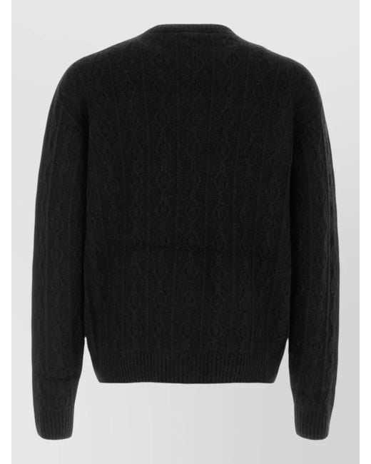 The Row Black Nanni Cashmere Crew Neck Knit Sweater for men