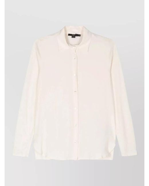 SEVENTY VENEZIA Natural Long Sleeve Straight Shirt Tailored Collar