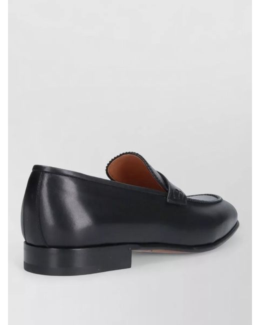 Ferragamo Gray Leather Sole Loafer Round Toe Design for men