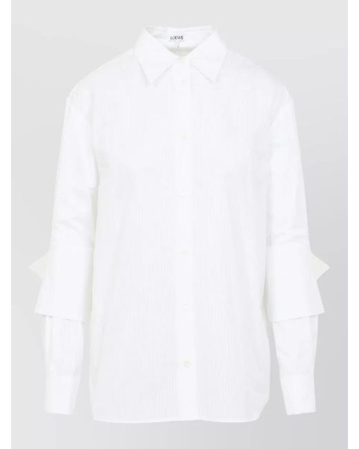 Loewe White Cotton Relaxed-Fit Shirt