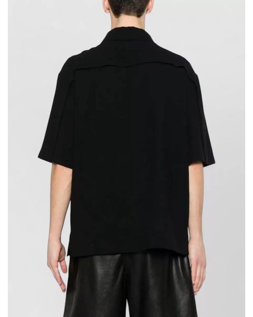 Givenchy Black Short Sleeve Zip Shirt Jacket Pockets for men