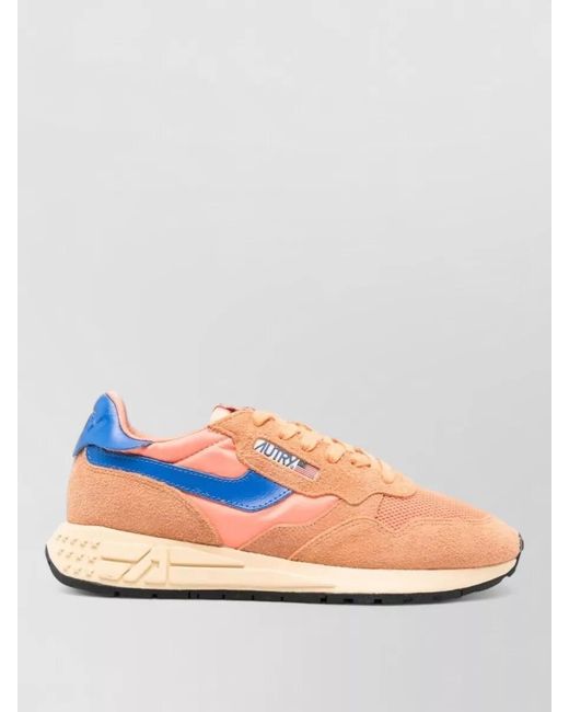 Autry Pink Suede Low-Top Sneakers for men
