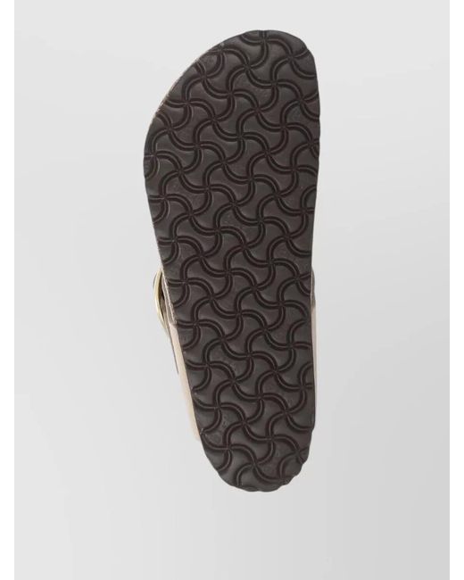 Birkenstock Brown Leather Flat Sandals