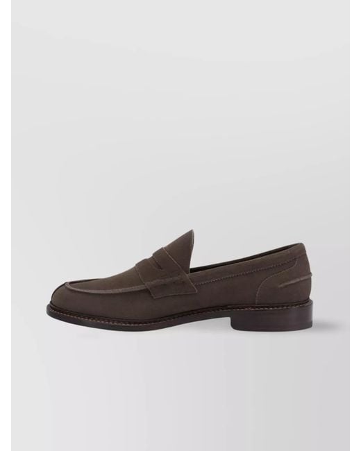 Tricker's Black Leather Loafers for men