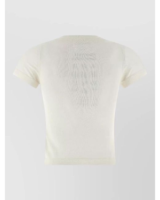 Extreme Cashmere White America N292 Short Sleeve Crewneck T Shirt